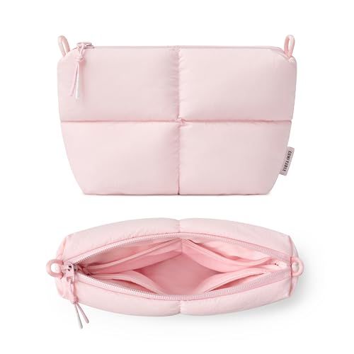 Comfyable Puffy エレクトロニクスオーガナイザー トラベルケース かわいいテックポーチ レディース メンズ ケーブル収納バッグ 充電器、電話、、コード、コンパクトテックアクセサリーポーチ、ライトピンクas b91f7d1f