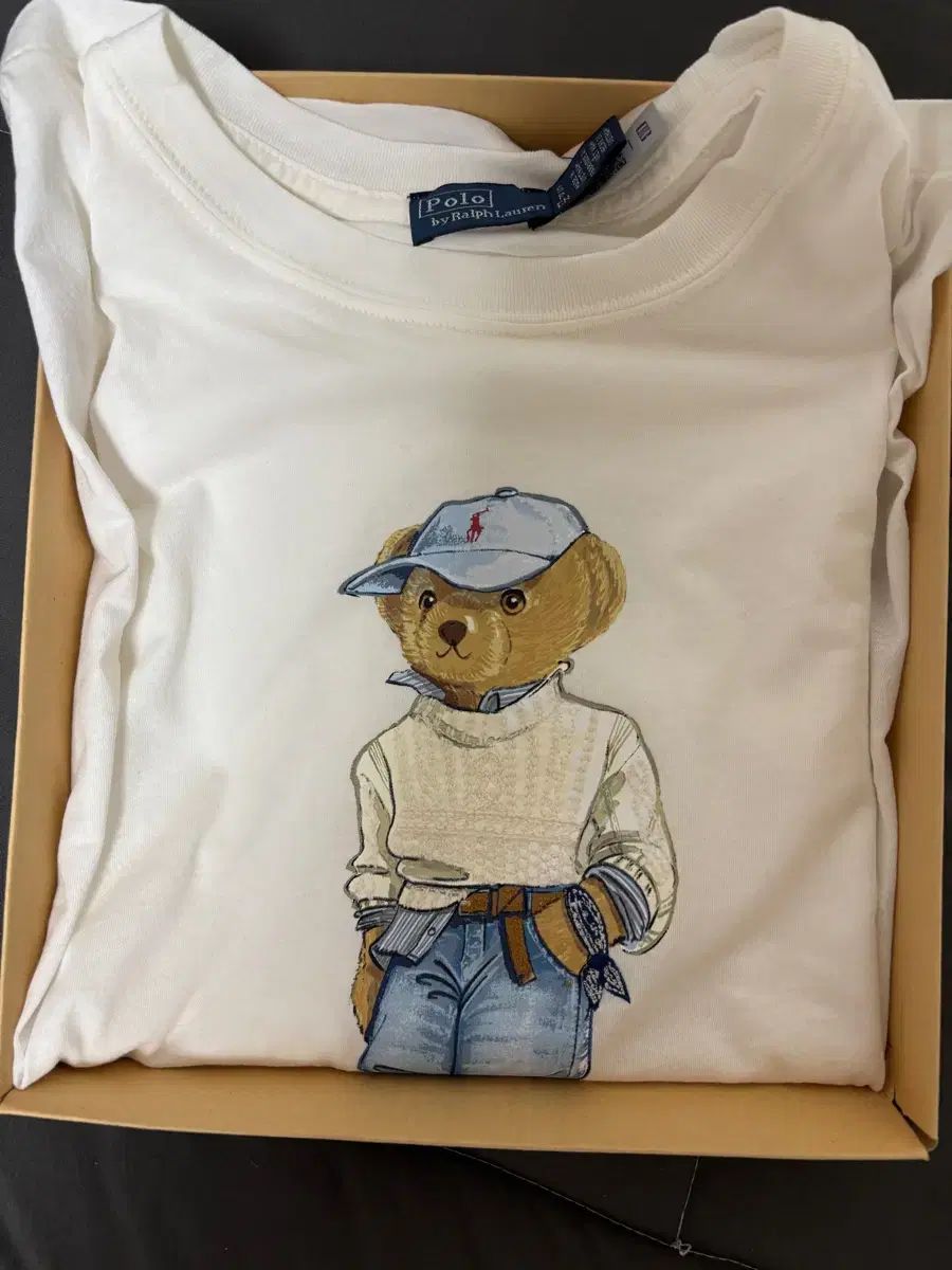 ポロ ラルフローレン ポロベア 半袖Tシャツ S 白