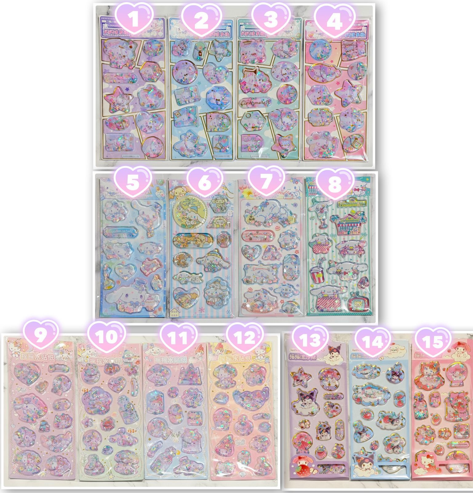 組み合わせ変更可能！ 4枚セット サンリオ ハローキティ マイメロディ 