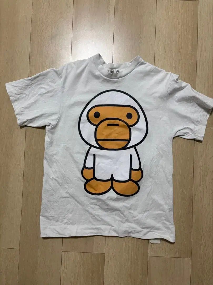 A BATHING APE アベイシングエイプ ベイビー マイロ WHO Tシャツ 白