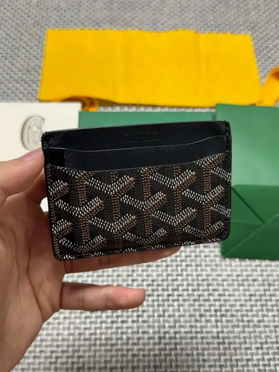 Masion Goyard カードウォレット ブラック タン カラー