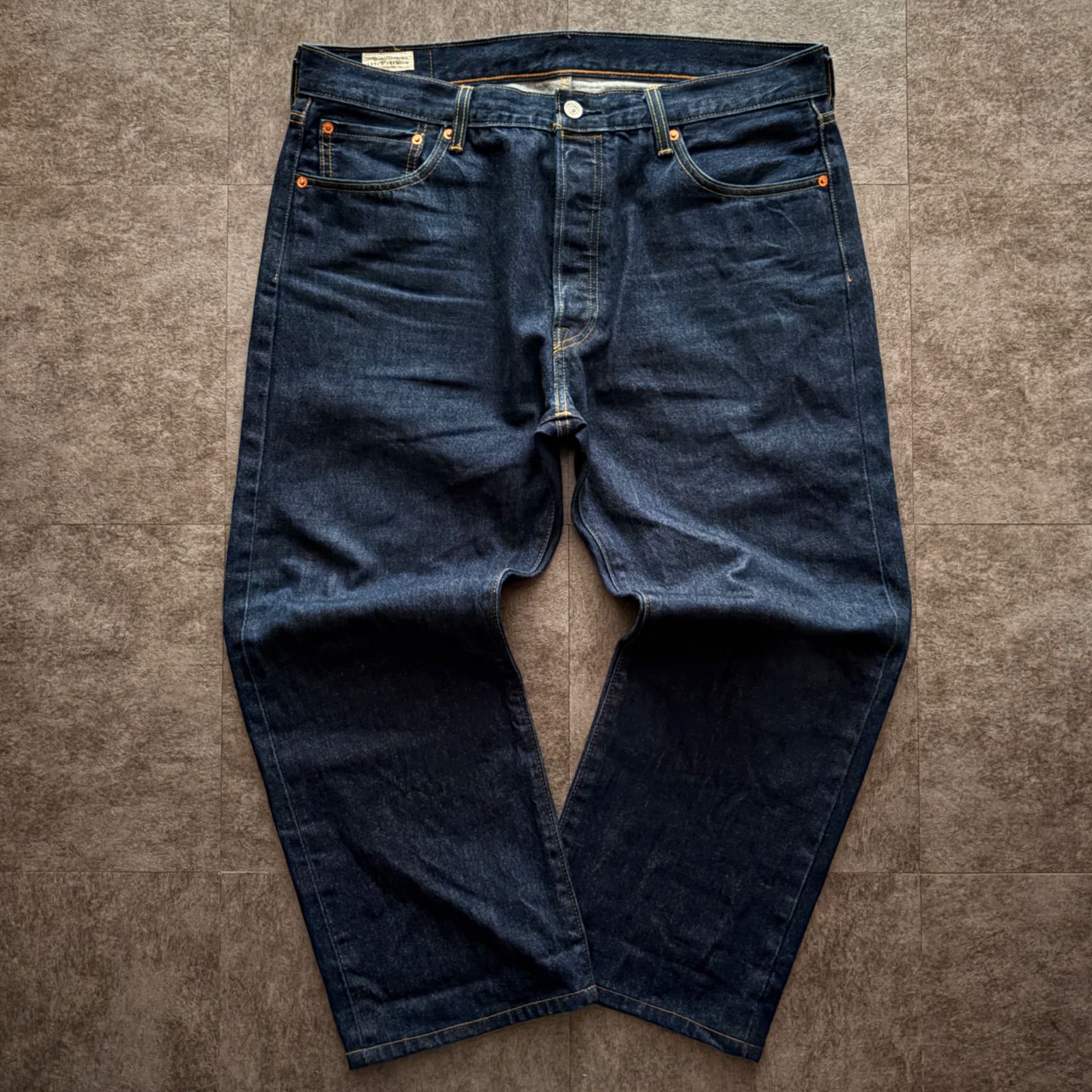 リーバイス Levis 501 プレミアム ワイドデニム ジーンズ ジーパン インディゴブルー 濃紺 赤耳 セルビッジ ビッグe W36 L32 腰履き 腰パン アメカジ y2k グランジ パンク ストリート 古着 オーバー 大きいサイズ ゆるダボ