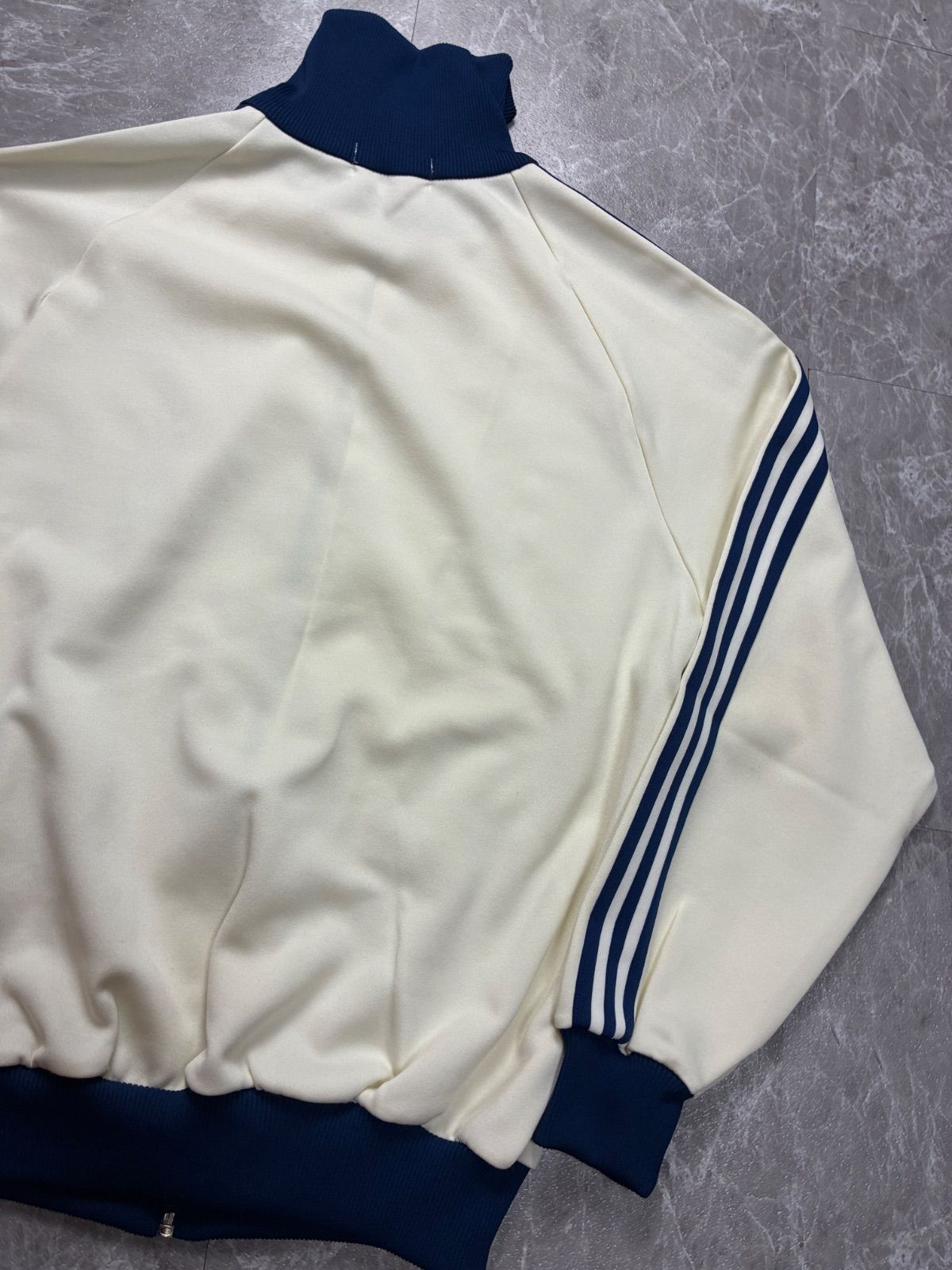 アディダス デサント期 70s80s トラックジャケット 白×ブルー ADS-4F 5