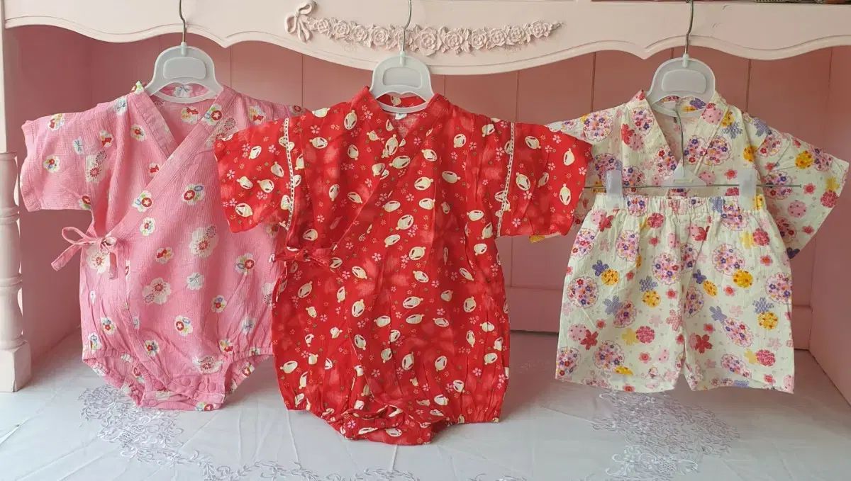 80サイズ 浴衣 ロンパース3枚まとめ売り