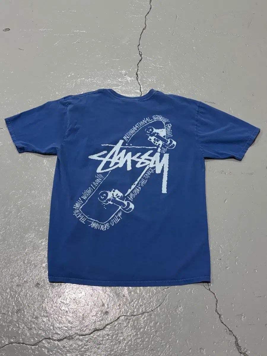 STUSSY スケート Pashi ピグメント ダイド ブルー 半袖