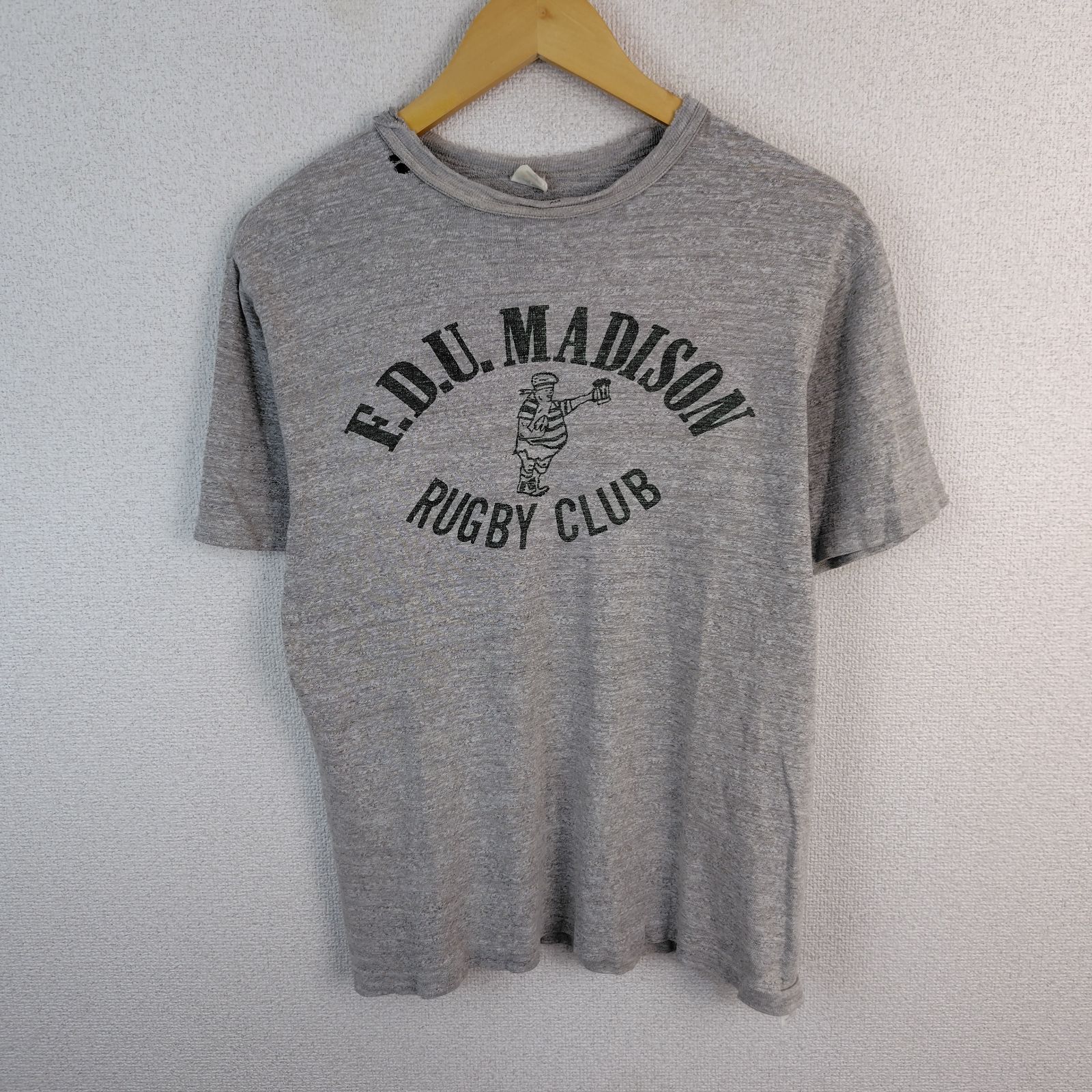 WAREHOUSE ウエアハウス Tシャツ アートプリント グレー M メンズ 古着 