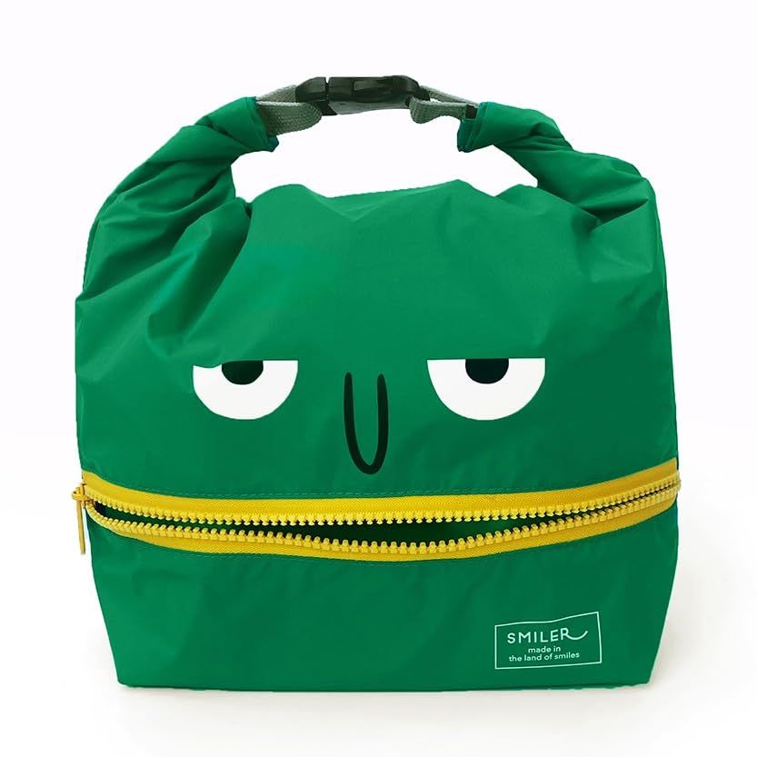 [SMILER]ランチモンスター 保冷バッグ お弁当 ランチバッグ LUNCH MONSTER 保冷機能 撥水仕様 アルミシート 軽量 かわいい ジッパーポケット 通勤 通学 アウトドア ピクニック レジャー 男女兼用 ギフト おしゃれ (グ 0b17d97b