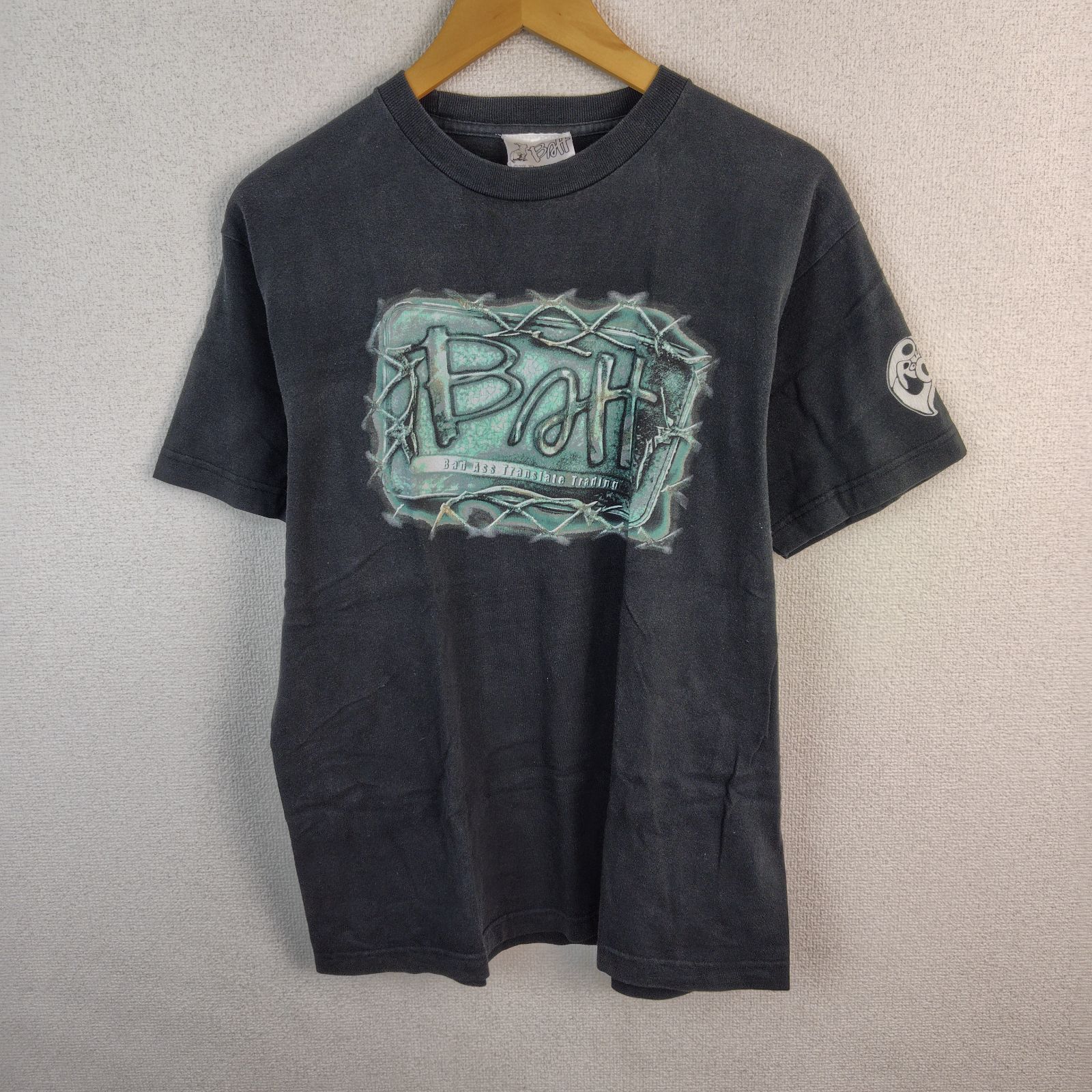 2001 BATT Tシャツ アートプリント ブラック メンズ 古着 ストリート アメカジ