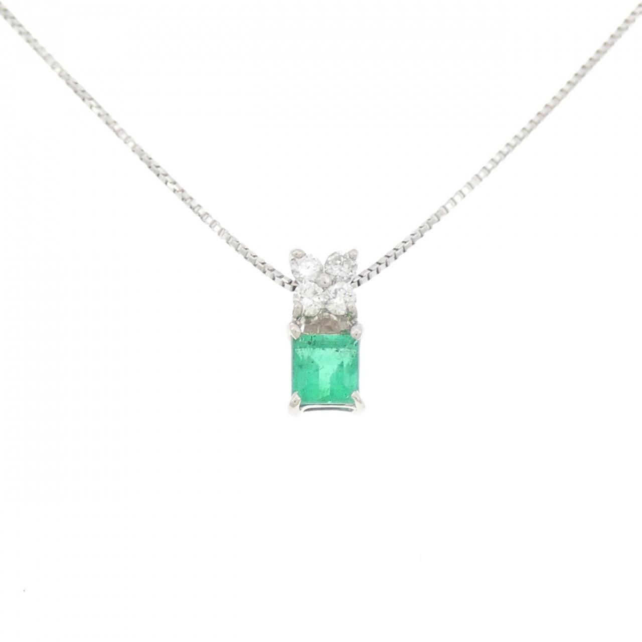 PT950/PT850 エメラルド ネックレス 0.22CT