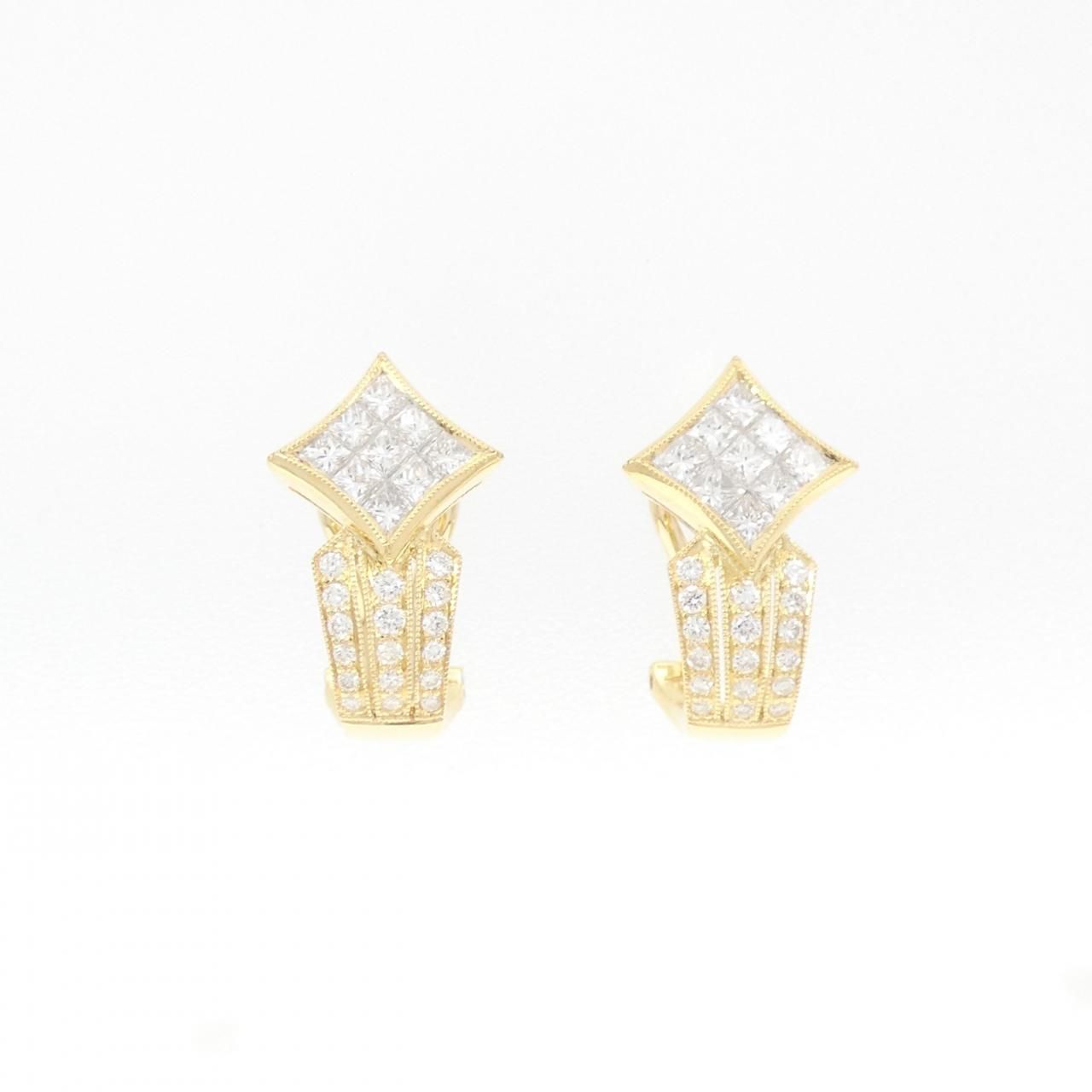 K18YG ダイヤモンド ピアス 1.36CT