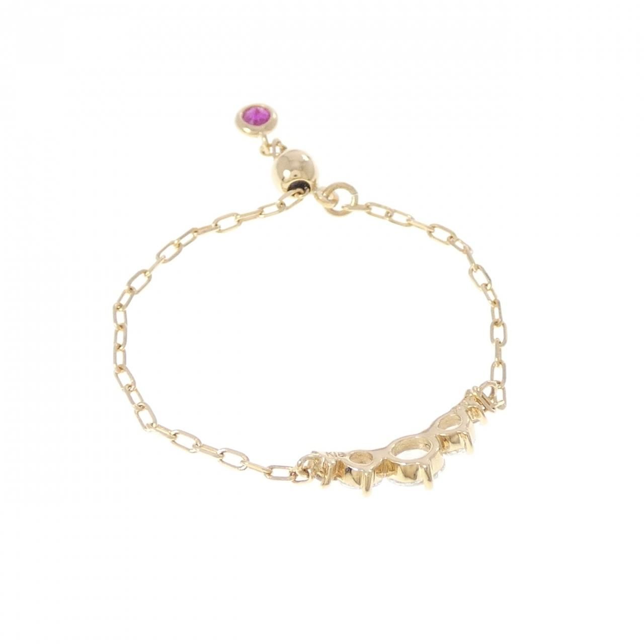 K18YG ダイヤモンド リング 0.12CT - メルカリ