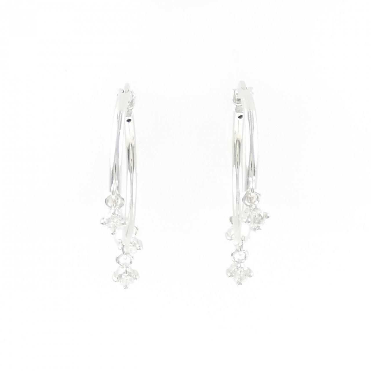 K18WG ダイヤモンド ピアス 0.30CT