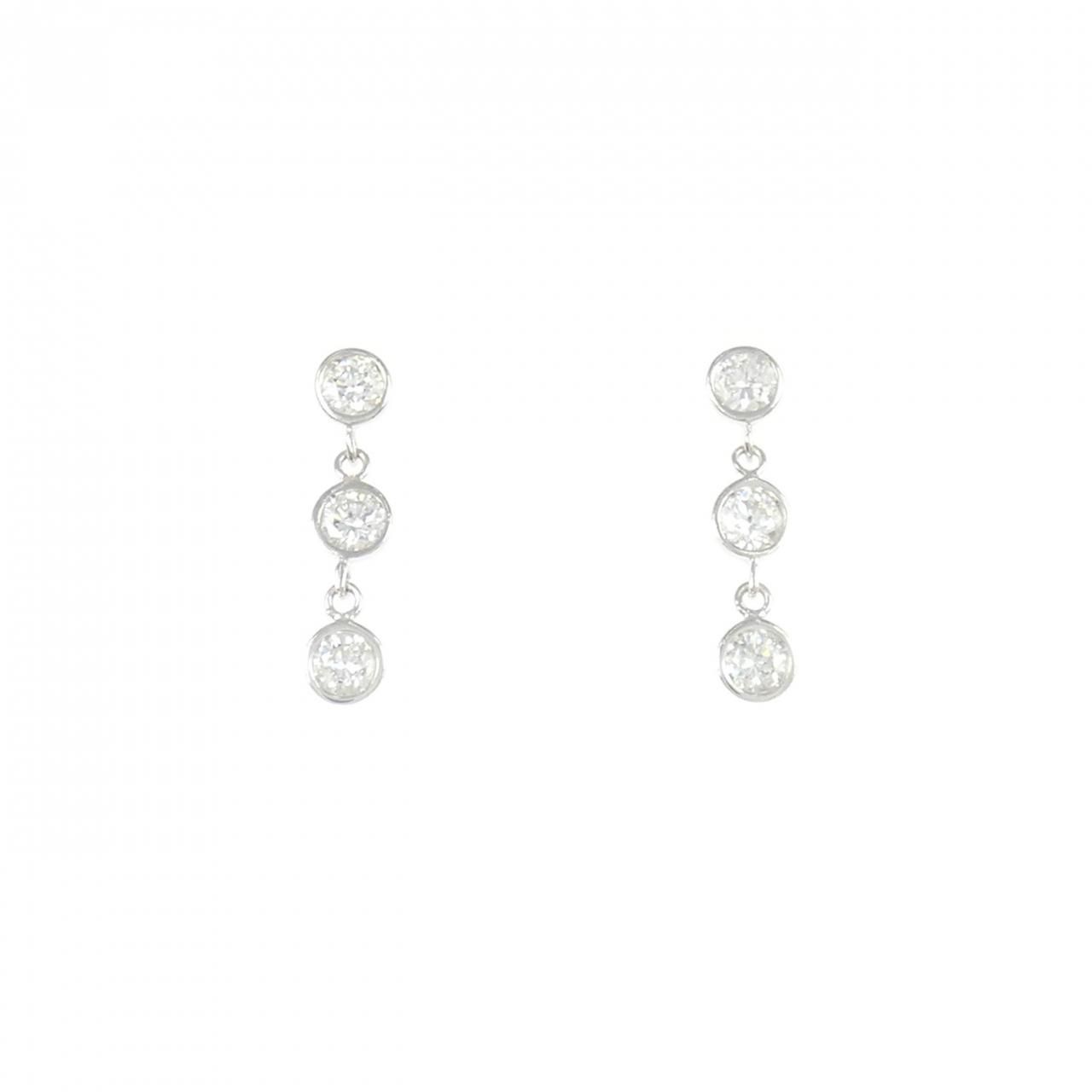 K18WG ダイヤモンド ピアス 0.30CT