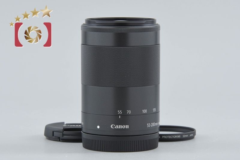 【中古】Canon キヤノン EF-M 55-200mm f/4.5-6.3 IS STM ブラック