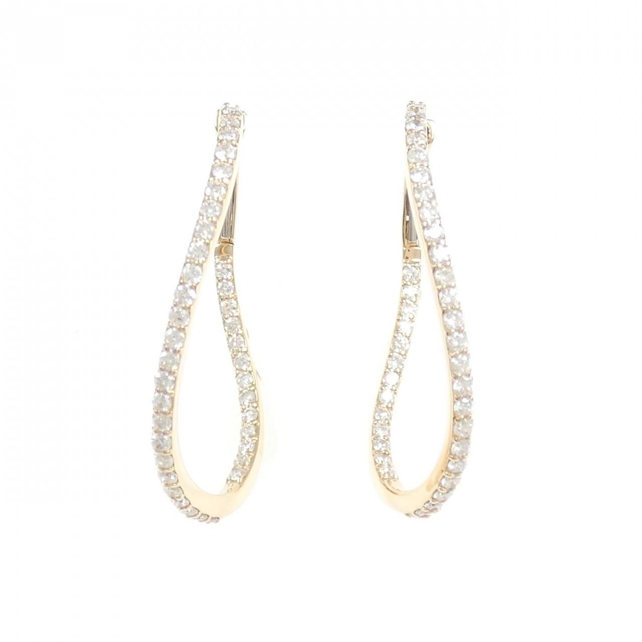 K18PG ダイヤモンド ピアス 0.76CT