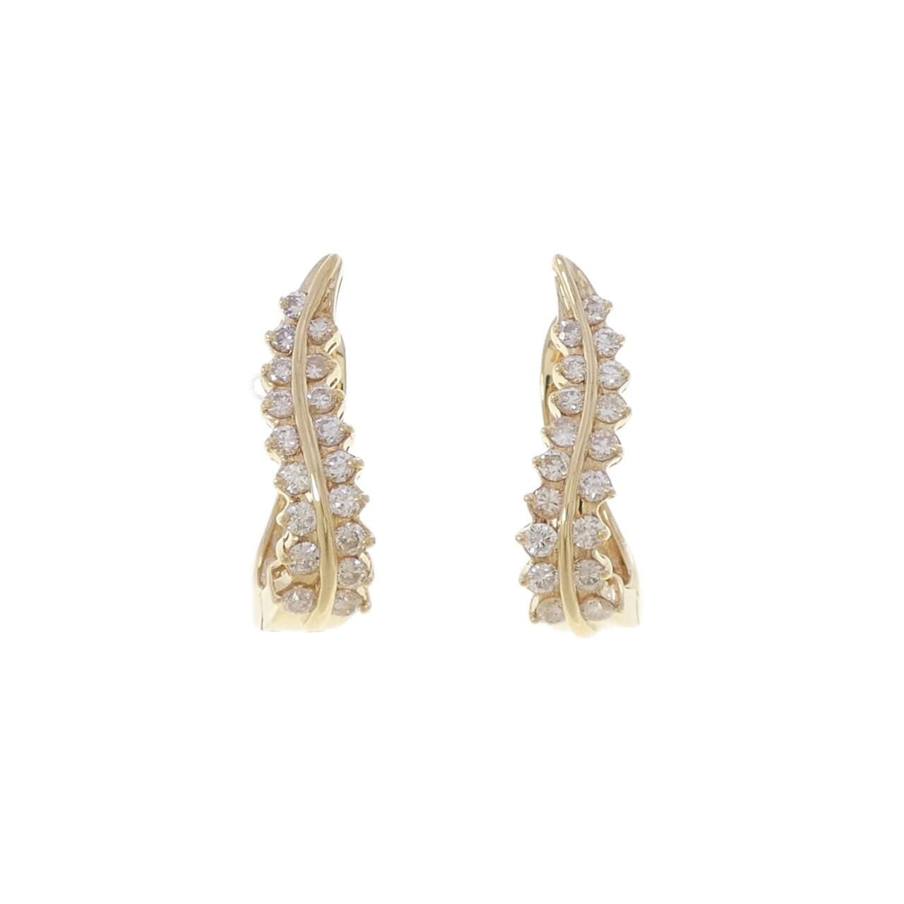 18KYG ダイヤモンド ピアス 0.66CT