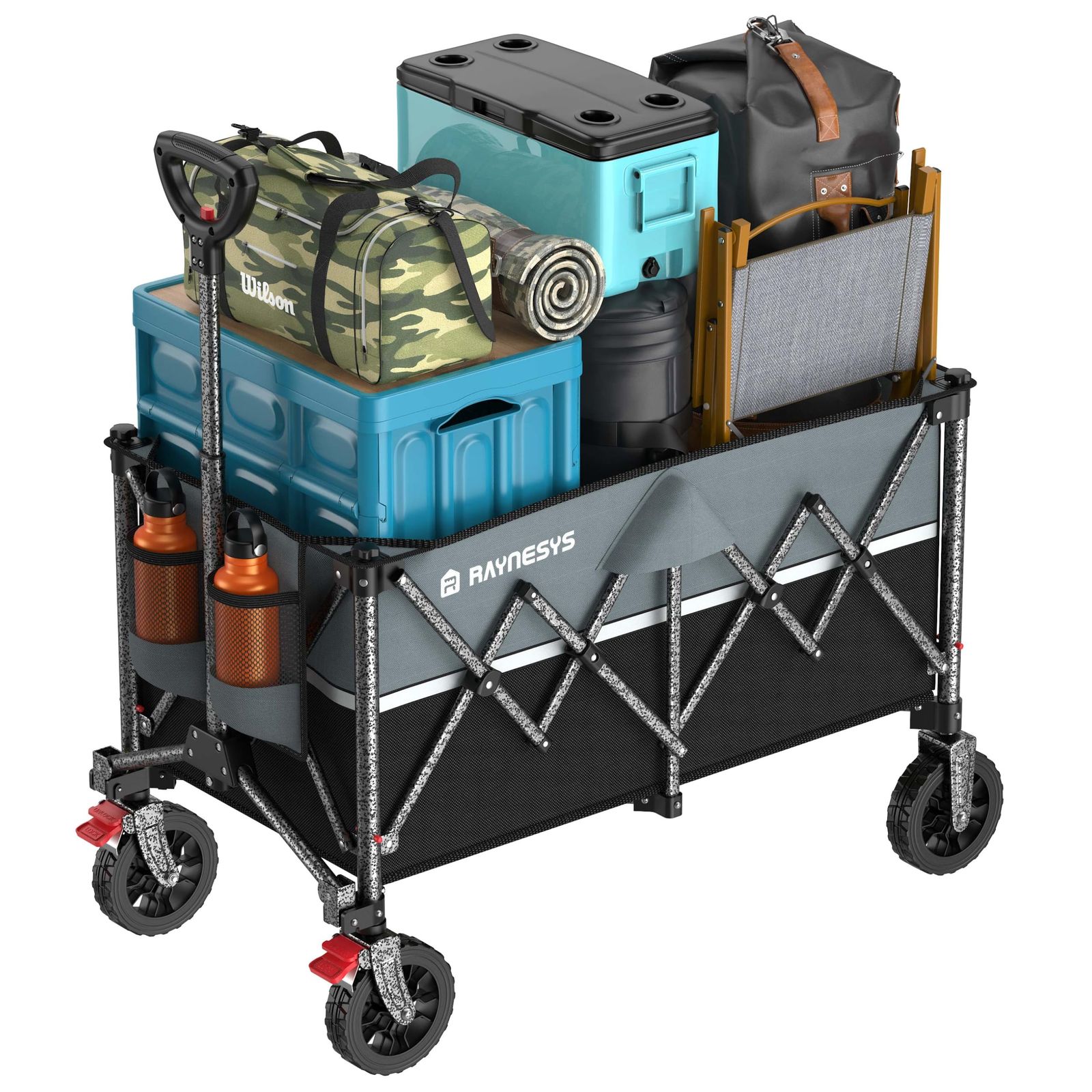 【新品】キャリーワゴン【2025新登場】【ブレーキ付き】 大容量150L 耐荷重150kg アウトドアワゴン 折り畳み式 キャンプカート ワンタッチ収束式 持ち運び便利 コンパクト 自立収納 静音 頑丈スチール制 多地形対応 キャンプ/砂浜/ 9251ed6b