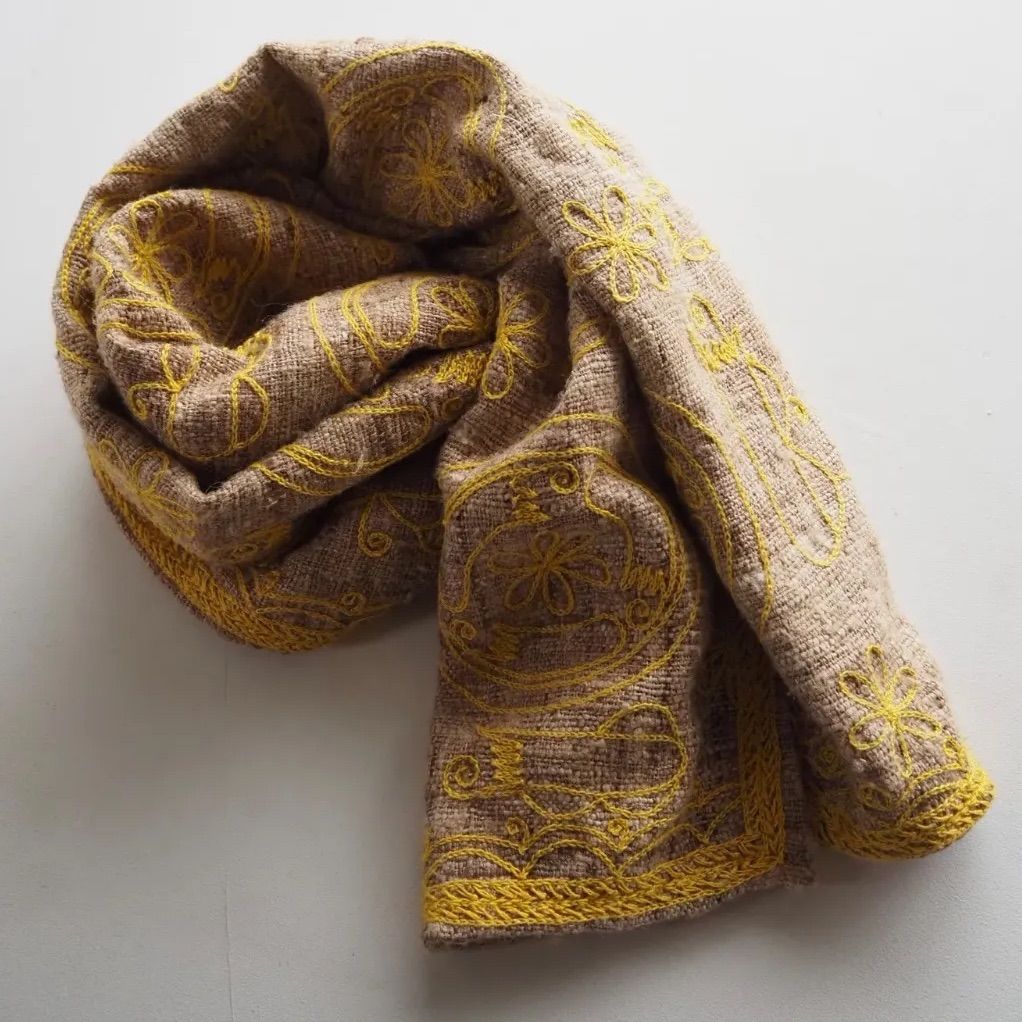 2000年代 DRIES VAN NOTEN ドリスヴァンノッテン 刺繍ストール