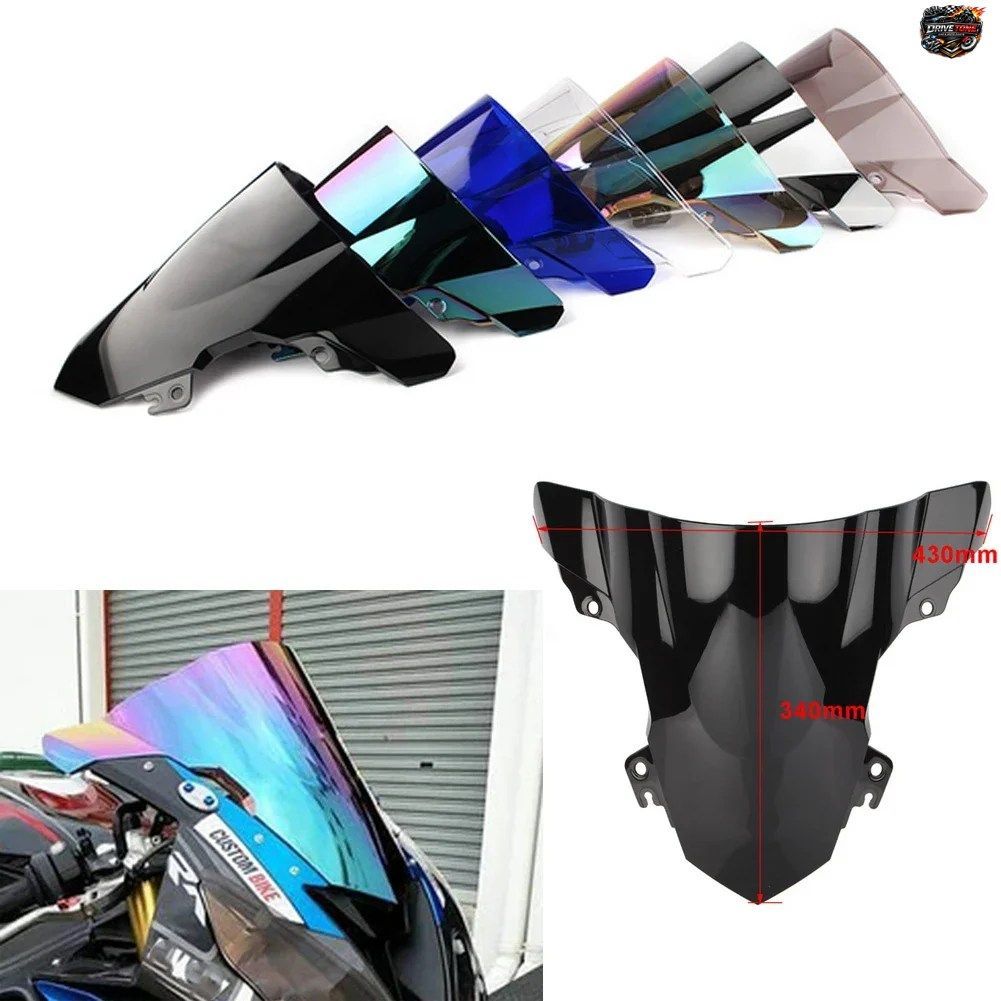 BMW S1000RR R 2015 - 18 用 オートバイ用スクリーン ダブルバブル ウインドシールド デフレクター プロテクター ウインドスクリーン