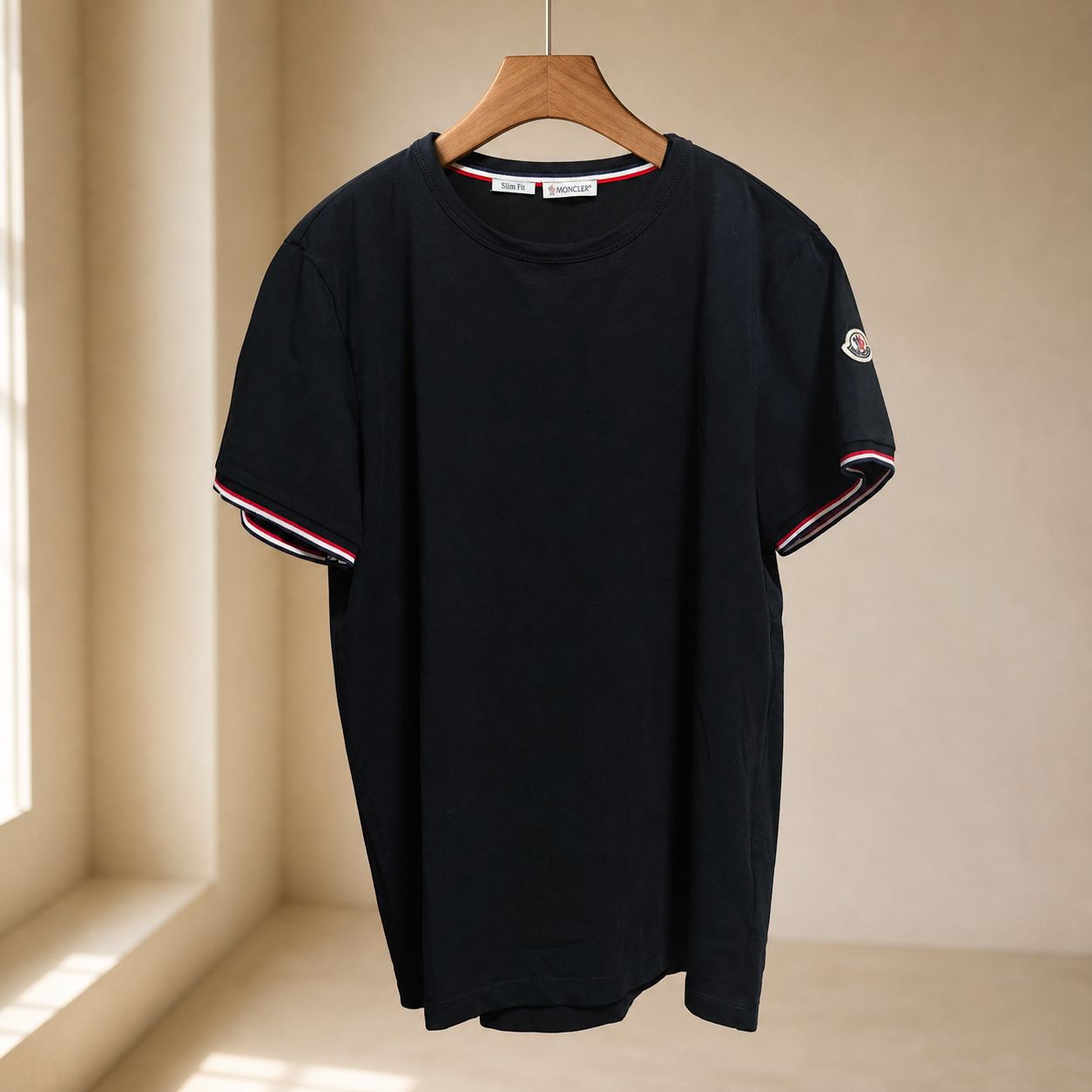 MONCLER モンクレール 半袖Tシャツ サイズL（スリムフィット） ブラック 状態ランクS メンズ