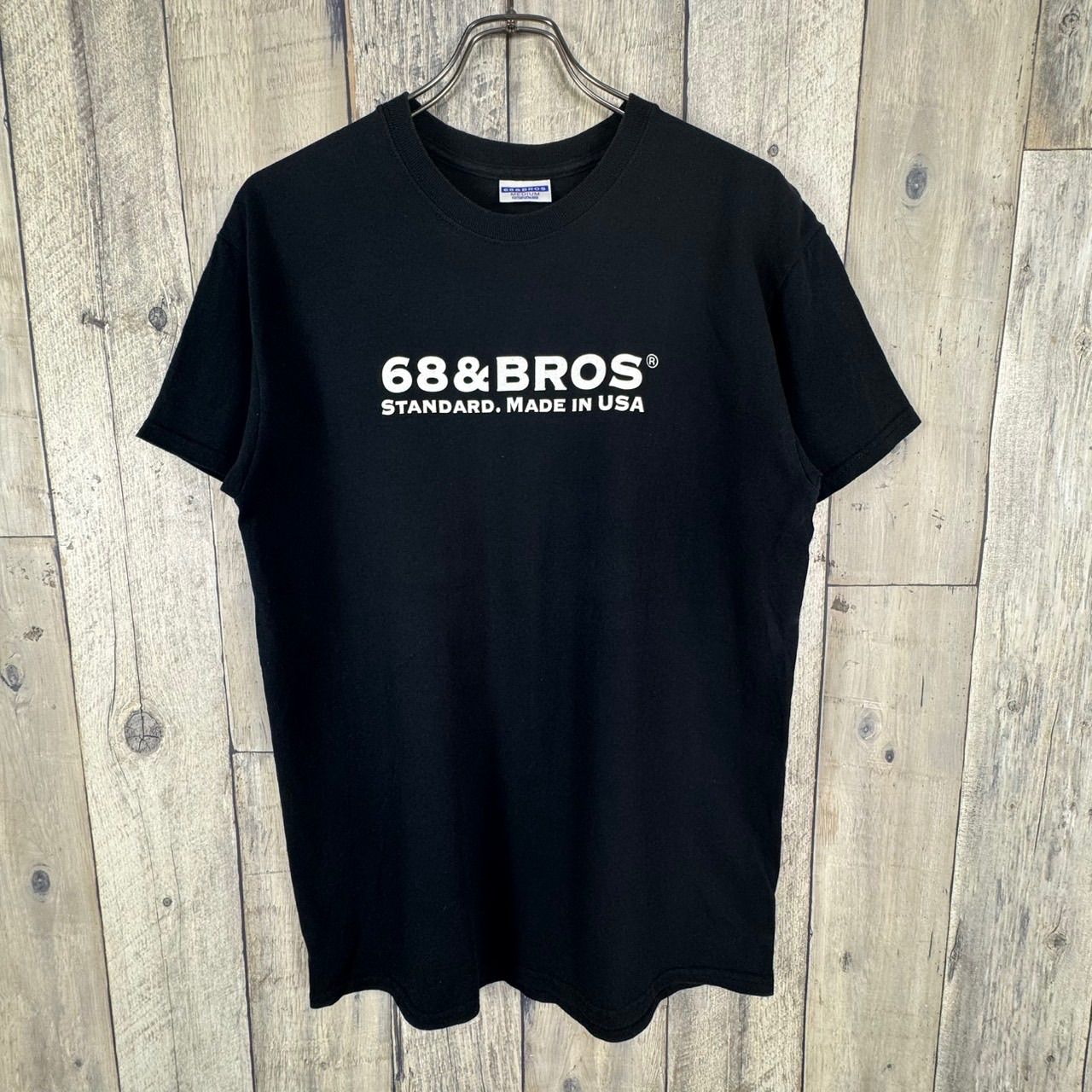 68&brothers 68&BROS シックスティエイトアンドブラザーズ 米国製 ブラック 半袖 Tシャツ tee メンズ M サイズ