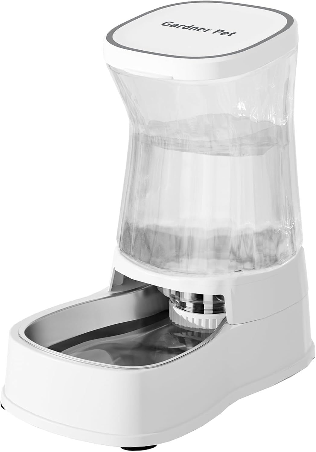 Gardner Pet 犬猫用 自動給水器 3.85L 大容量【ステンレス製ボウル + 交換不要フィルター】 ペットウォーターディスペンサー 小型犬 大型犬 子犬 猫用 宝石カットのクリアデザインで上品 水飲みボウル 給水器 BPAフリー お 58e4ffc0