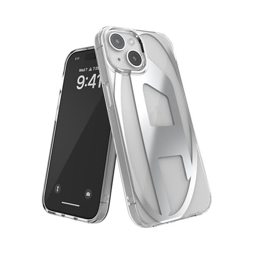 DIESEL iPhone15ケース Dロゴ クリアケース（ディーゼル iPhone 15 ケース ブランド クリア x シルバーロゴ）Y 915985f4