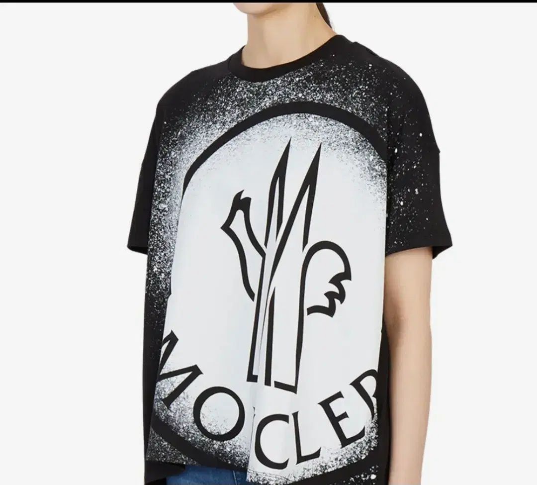 MONCLER モンクレール ブラック ロゴ オーバーサイズ 半袖 Tシャツ