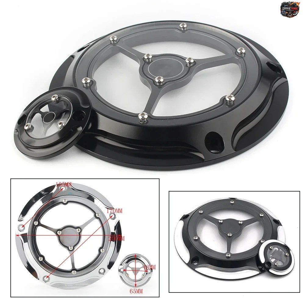 ハーレーツーリング FLHR FLH FLHT 2014 - 18 モーターサイクル用クローム RSD ダービーカバー タイミング タイマーカバー アクセサリー