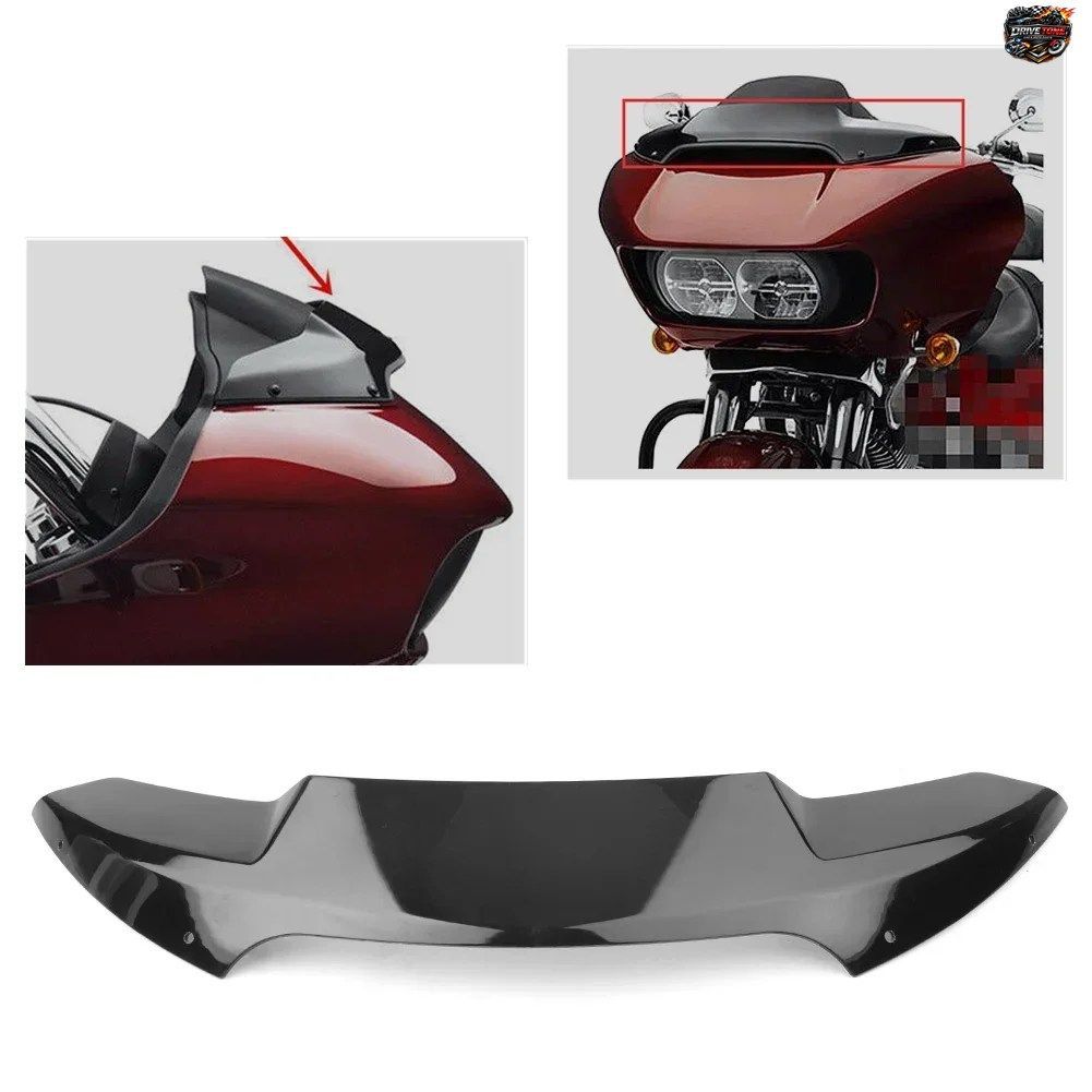 4.5 インチフレアバイクハーレーロードグライド FLTR FLTRX 2015 2016 2017 フロントガラスフロントガラスブラック ABS