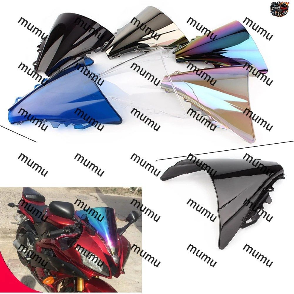 ヤマハ 600 2006 2007 用モーターサイクル YZFR6 ウインドディフレクター スクリーン ダブルバブル ウインドシールド ディフレクター プロ