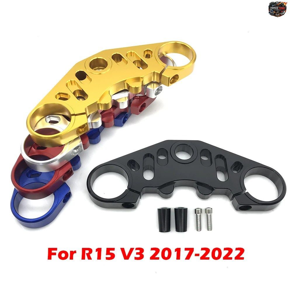 ヤマハ 5 V3 モーターサイクル用フロントフォークローワーリングトリプルツリーアッパートップクランプヨーク V3.0 2017-2019 - 22 アクセ
