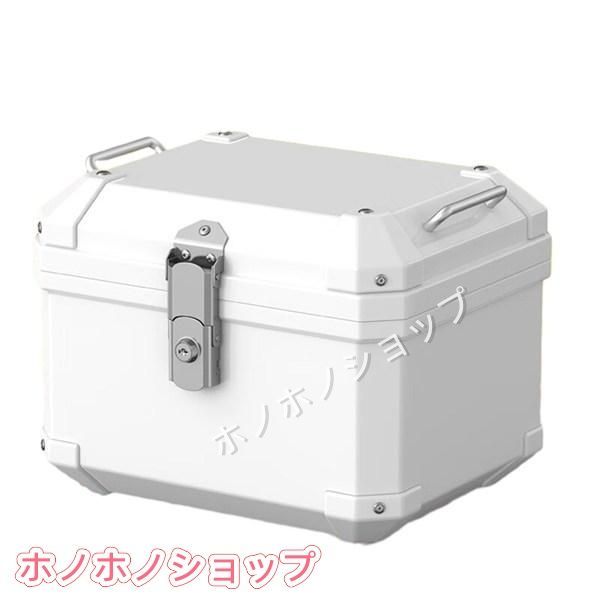 美品未使用リアボックス バイク用リアボックス 汎用タイプ 耐スクラッチ性 バックレスト付き 革の内張り 45L 防水防塵 着脱も簡単 キーロック