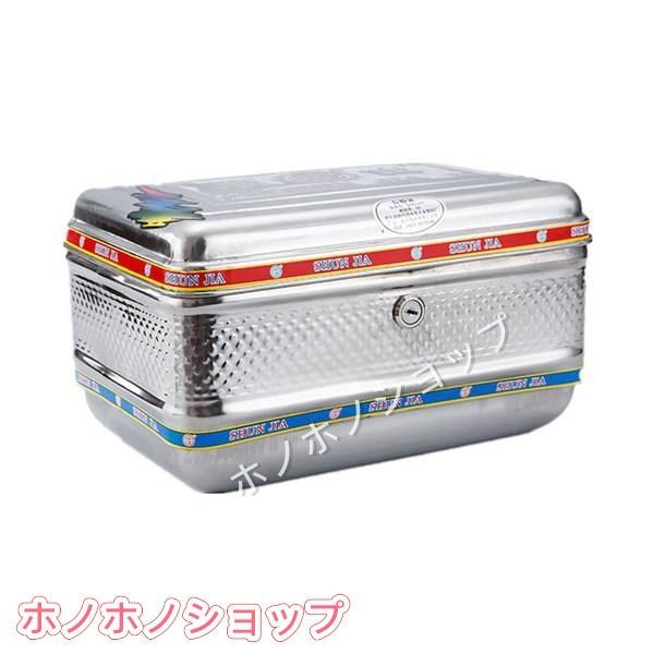 美品未使用バイク用 リアボックス リアケース テイルボックス バイクボックス ステンレス 金属 四角 方形 大容量 原付 スクーター オートバイ