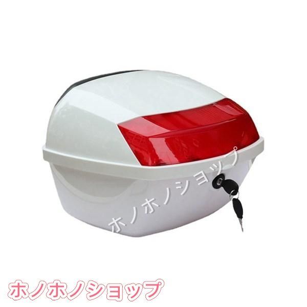 美品未使用リアボックス トップケース バイク用 汎用タイプ 耐スクラッチ性 防水防塵 簡単脱着 取り付け部品付き キーロック フルフェイス対応