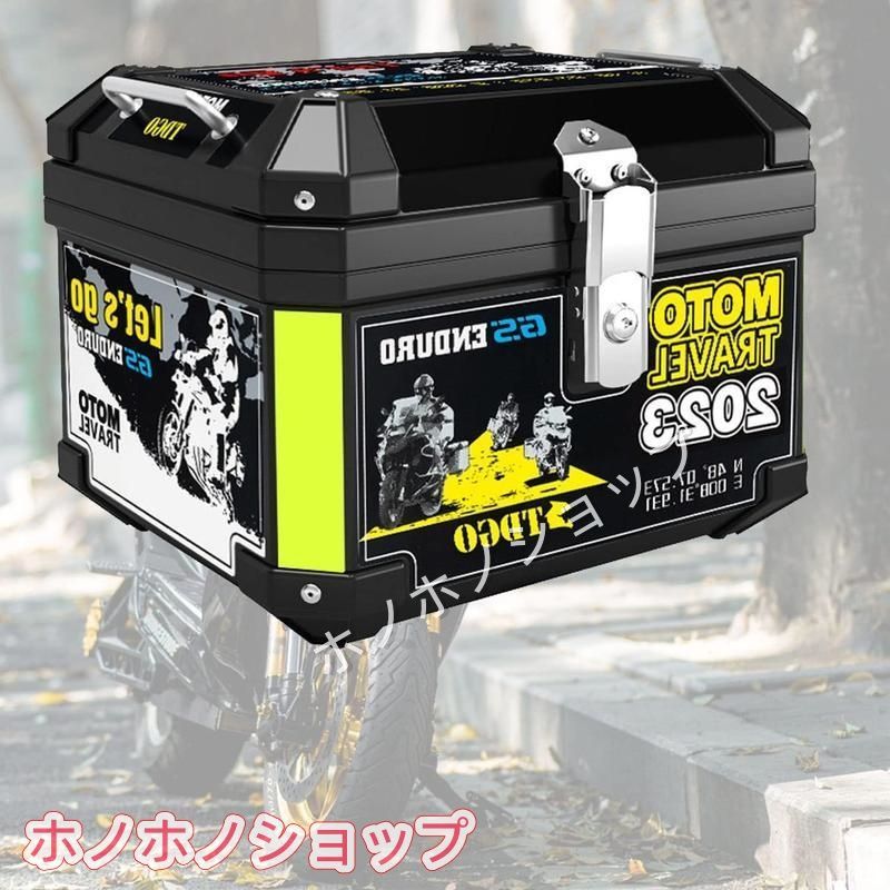 美品未使用リアボックス45L バイク用 リアボックス 着脱可能式 バイクボックス 大容量 原付 トップケース 防水性 フルフェイス収納可能 11,180円