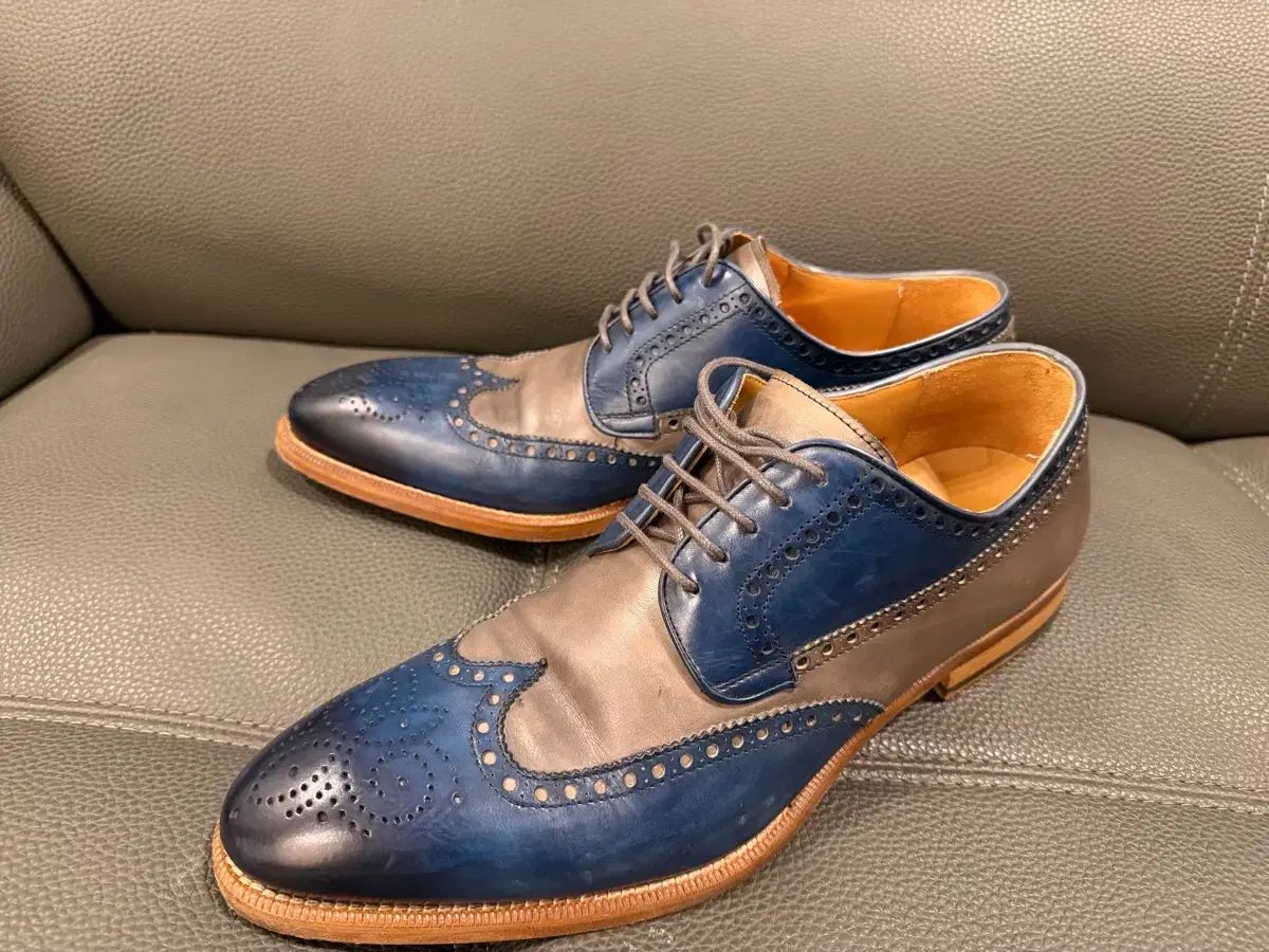 MAGNANNI マクナニ ウイングチップ ブルー ブランド 靴 10 5 韓国国内 285サイズ