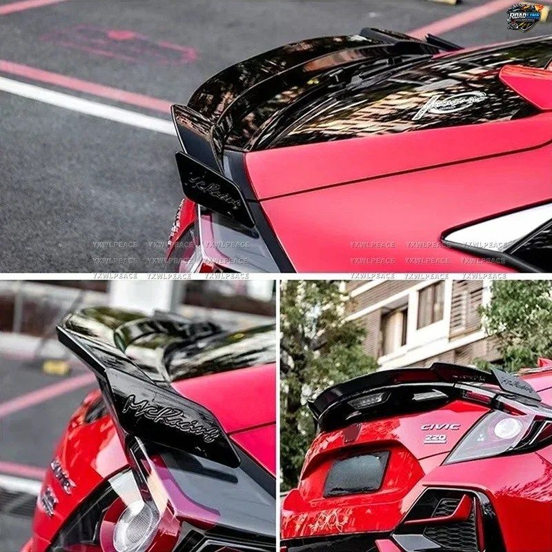 ホンダ シビック ハッチバック 2016 2017 - 2020 用 スポイラー ABS樹脂 プライマーカラー リアトランクスポイラーウィング カーアクセサリ