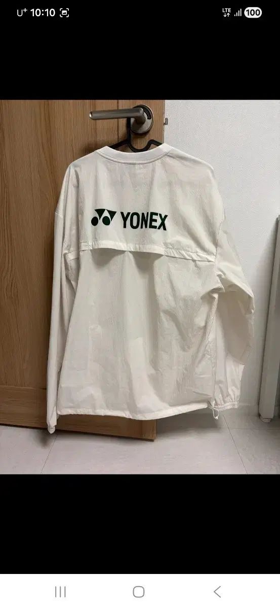 YONEX ヨネックス Anorak（アノラック）ウィンドブレーカー ウォームアップ ジャケット 白 size100 バドミントン テニス 卓球