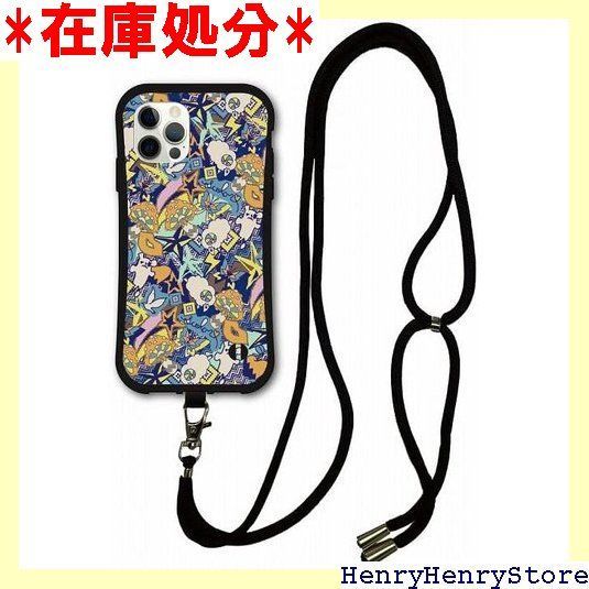 スマホショルダー付 iPhone16互換品 ケース i-coronケース スマホケース スカラー ScoLar デザイン アイフォン16互換品ケース 側面 保護 耐衝撃 スマホカバー ポップ総柄 ゴチャゴチャ 2486
