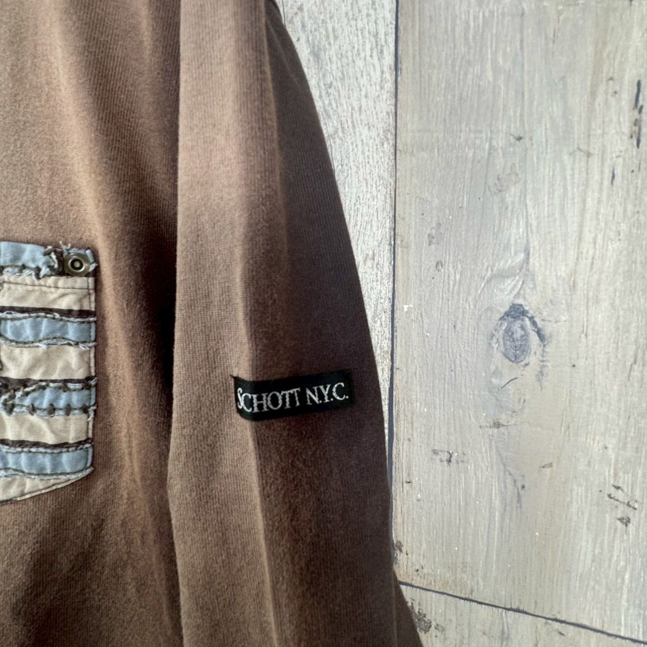 SCHOTT BROS. NEW YORK ショット フェード ブラウン 両V Vガゼット 肉 