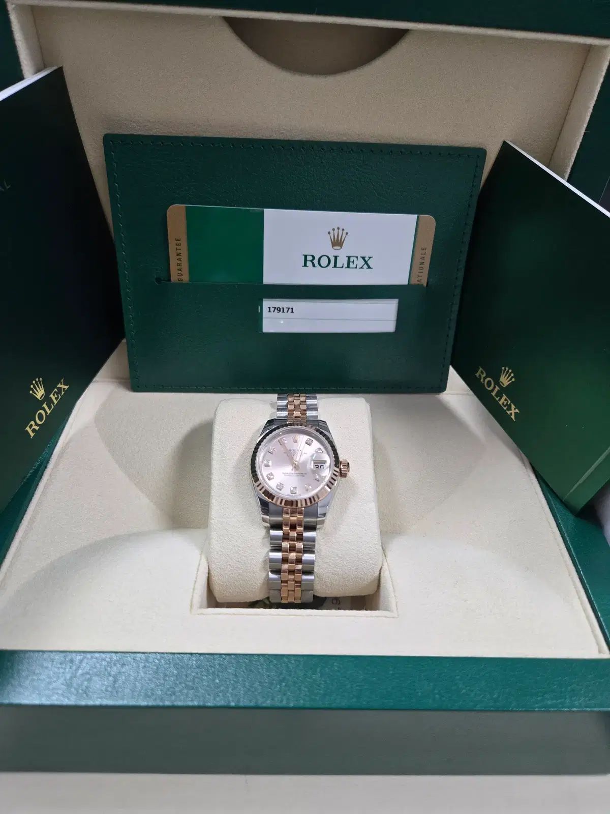 ROLEX ロレックス レディジャスト 179171 サンダーダスト 10P ジュビリー 16年 韓国国内フルセット
