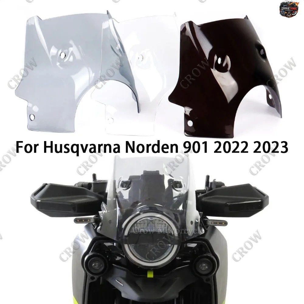 新型バイクアクセサリー ウインドディフレクター フロントウインドシールド ワインレッド/透明/スモークグレー ハスクバーナ ノルデン 901