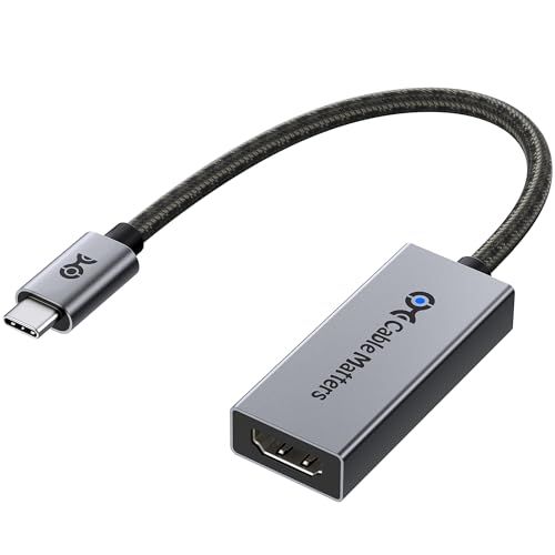 Cable Matters 48Gbps 一方向 8K USB-C HDMI 2.1アダプター（macOS対応）｜Thunderbolt 4 HDMI変換アダプター｜4K 240Hz / 8K 60Hz・HDR・Thunderbolt 4 / 745d212f