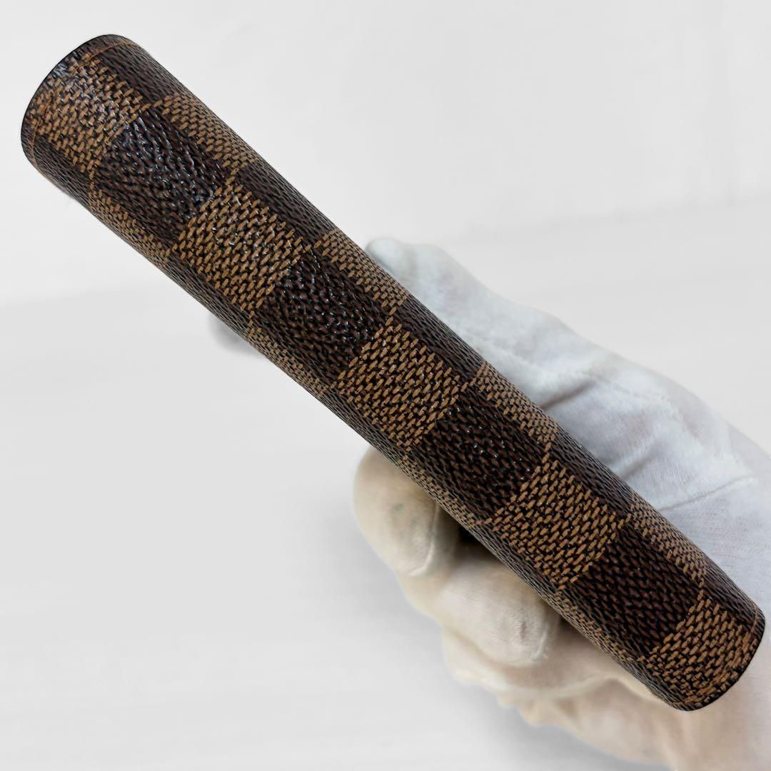 美品 ルイヴィトン ダミエエベヌ ポルトモネビエ トレゾール 二つ折り Lジップ Louis Vuitton ルイヴィトン ポルトモネ ビエ トレゾール 二つ折り財布