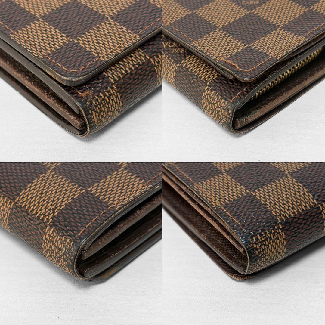 ルイヴィトン ダミエ エベヌ ビエ トレゾール 折り財布 A25 Louis Vuitton ルイヴィトン ポルトモネ ビエ トレゾール 二つ折り財布