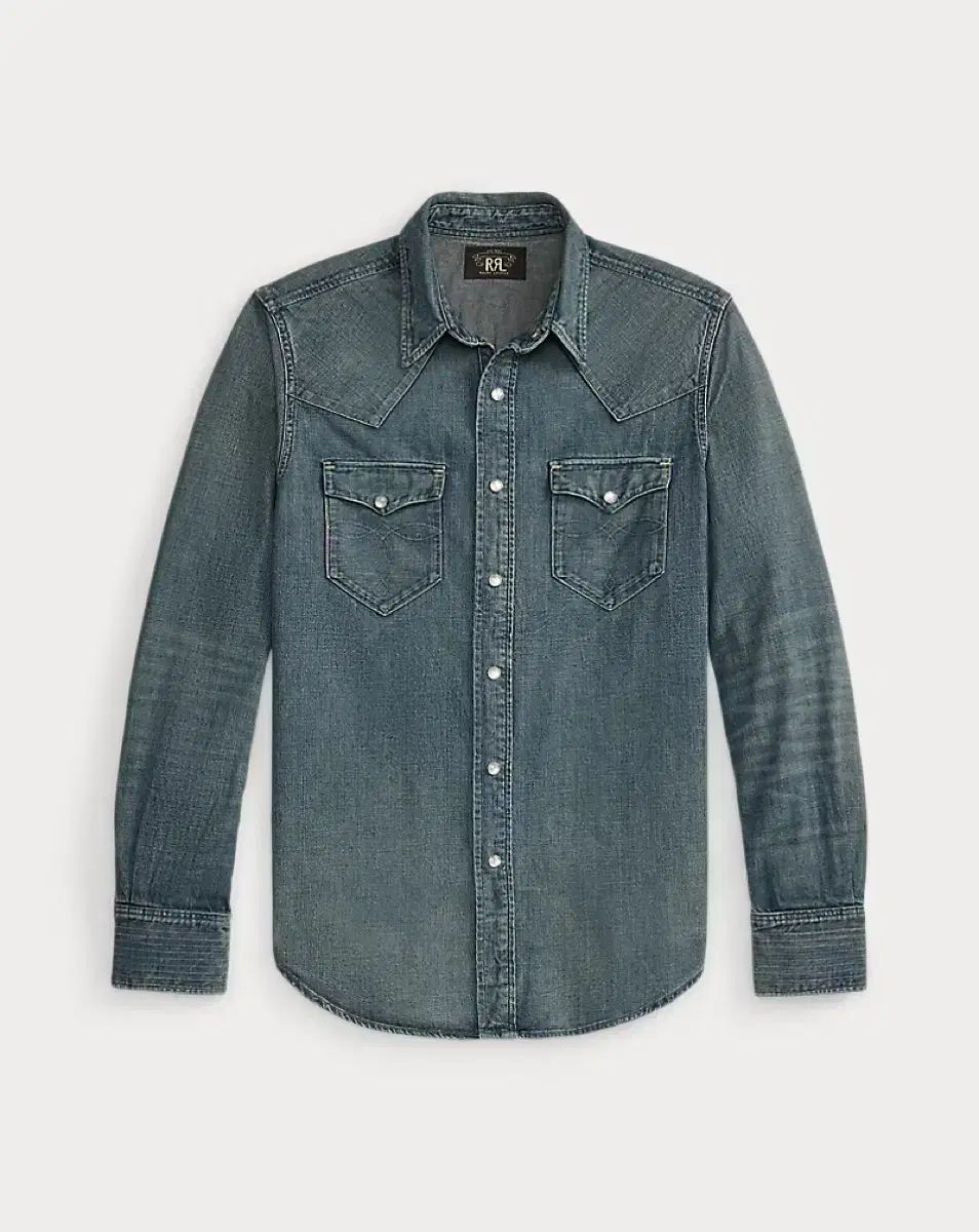 RRL(ダブルアールエル) スリムフィット デニム ウェスタン シャツ