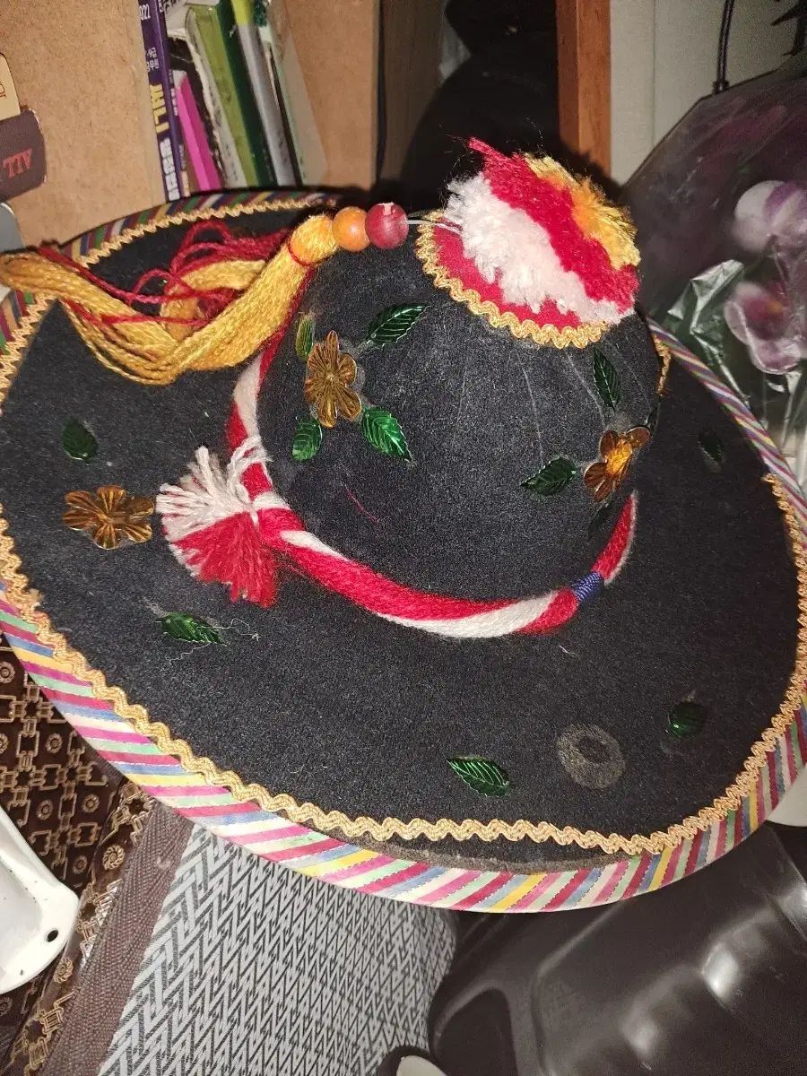 メキシカンスタイル 黒色 ぬいぐるみ帽