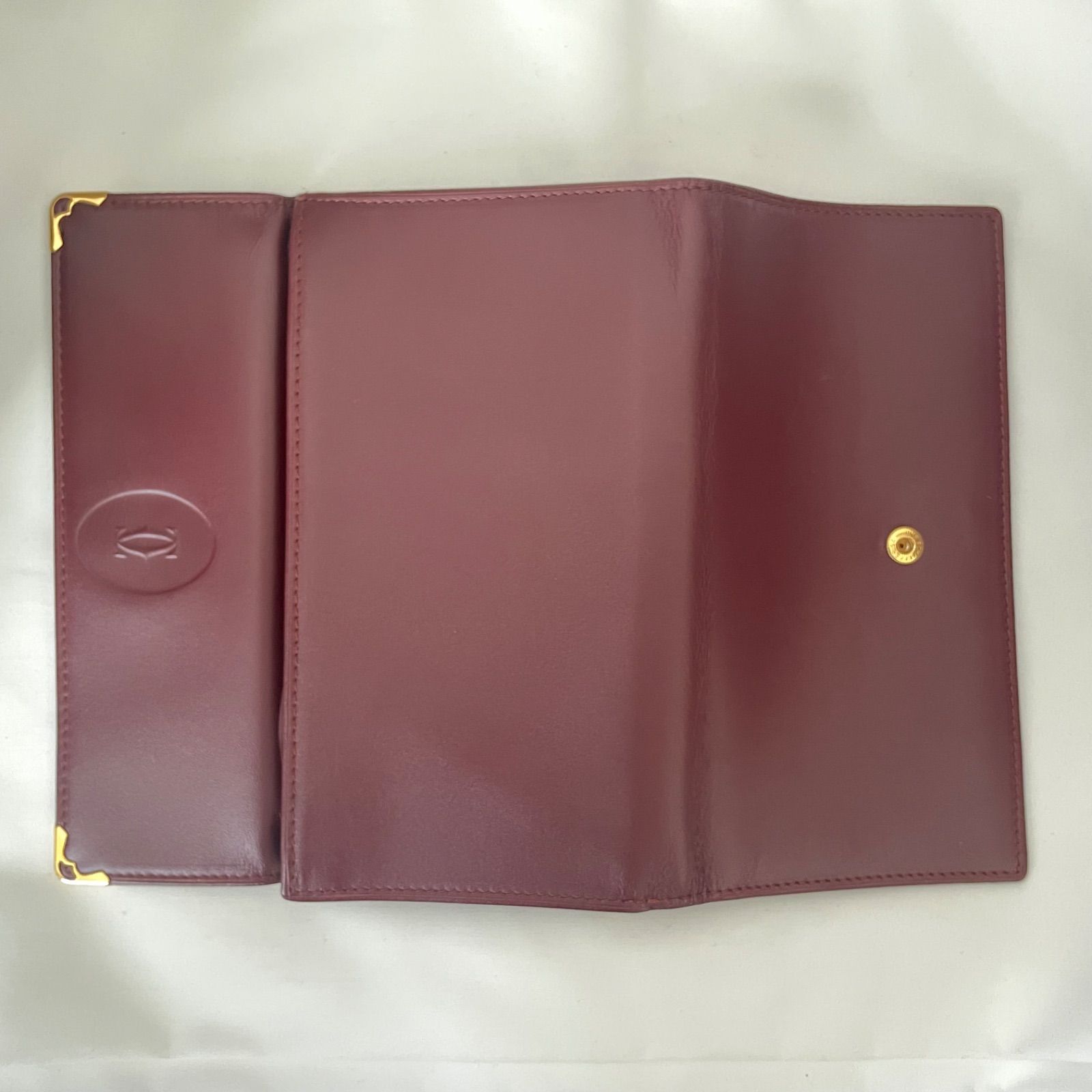 カルティエ Cartier 三つ折り長財布 小銭入れ カード入れ マストライン 