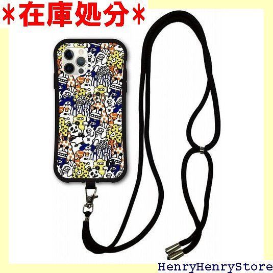 スマホショルダー付 iPhone16互換品 ケース i-coronケース スマホケース スカラー ScoLar デザイン アイフォン16互換品ケース 側面 保護 耐衝撃 スマホカバー オリジナル キャラクター POP 総柄 2488
